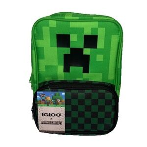 Minecraft Creeper Rectangle Crossbody Cooler Bag 8 Can Igloo Insulated NWT